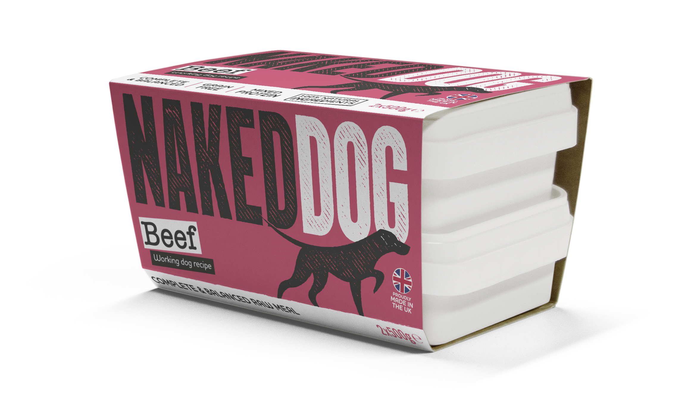 NAKEDDOG Original Working Dog Beef 2x500g