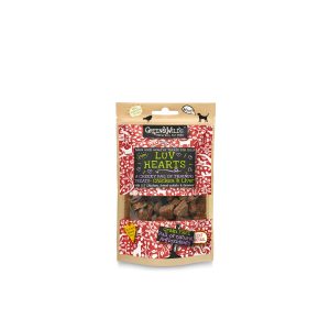 Green & Wilds Luv Hearts baked training treats 100g pack