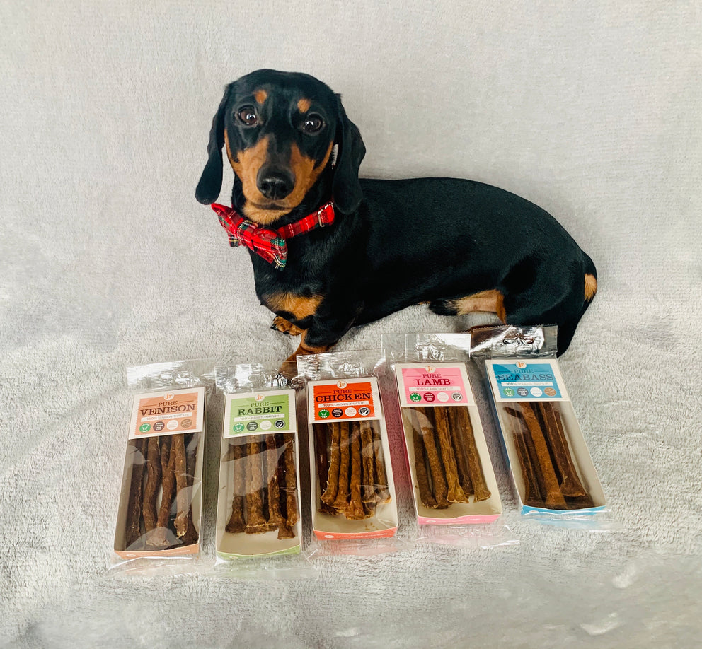 JR Pet Pure Lamb Sticks shown loose out of the pack