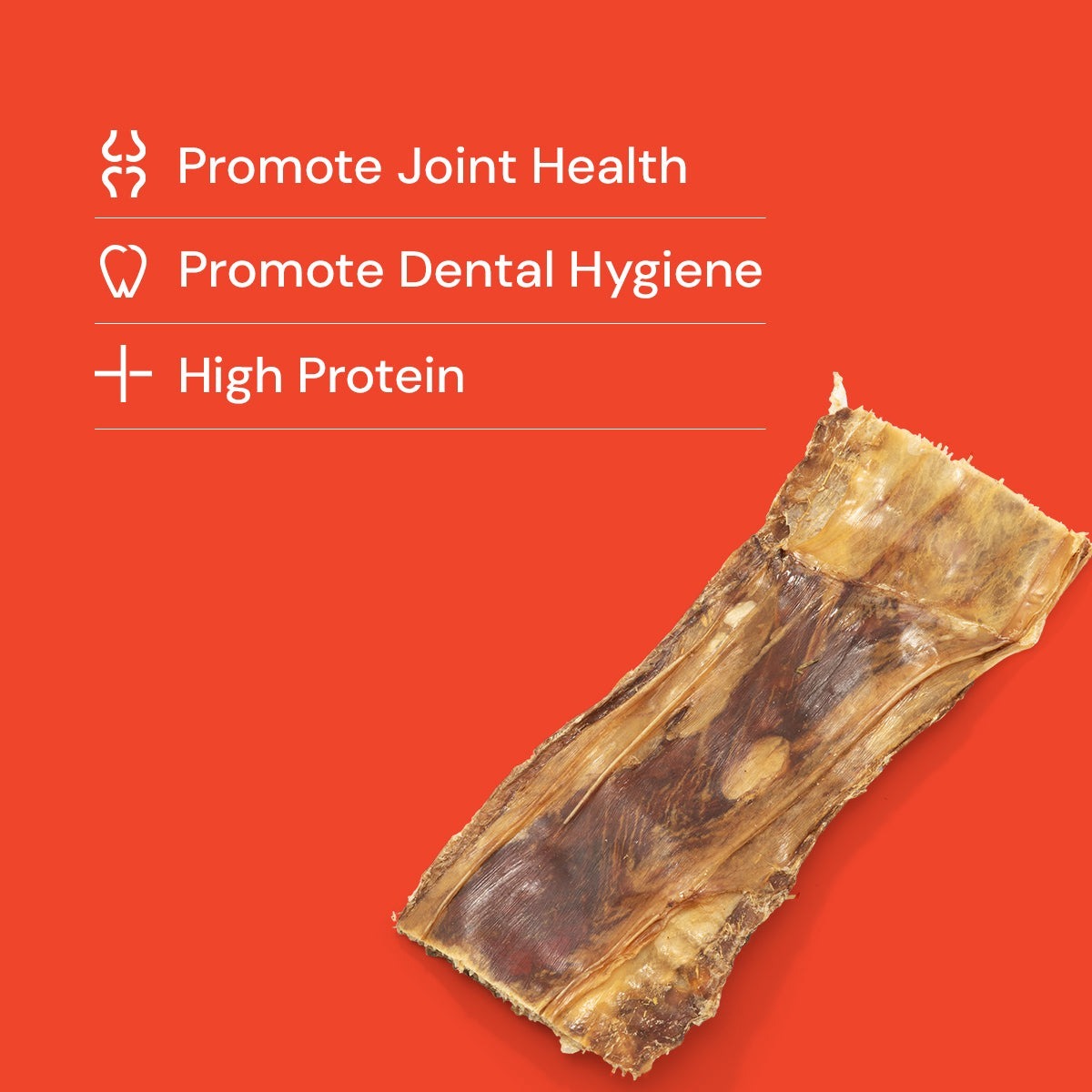 Air-dried flat beef gullet dog chew