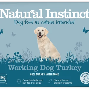 Natural Instinct Working Dog Turkey 1kg tub, front of pack