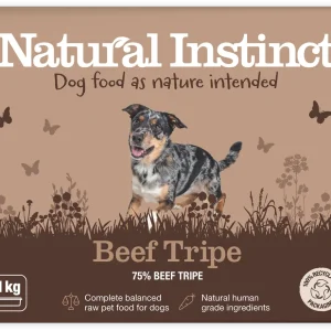 Natural Instinct Natural Beef Tripe 1kg tub, front of pack